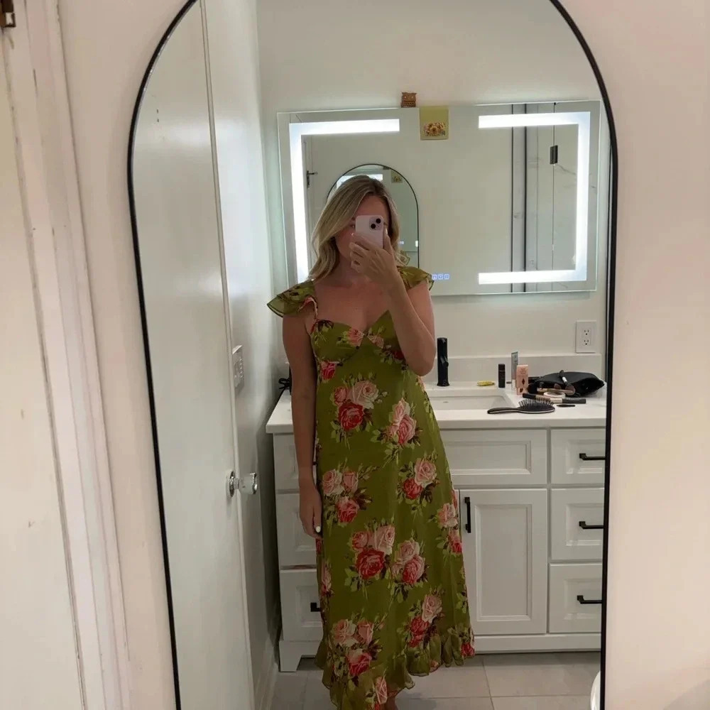 Betsey Johnson Bouquet Bounty Floral Green Dress NWT - Picture 3 of 8